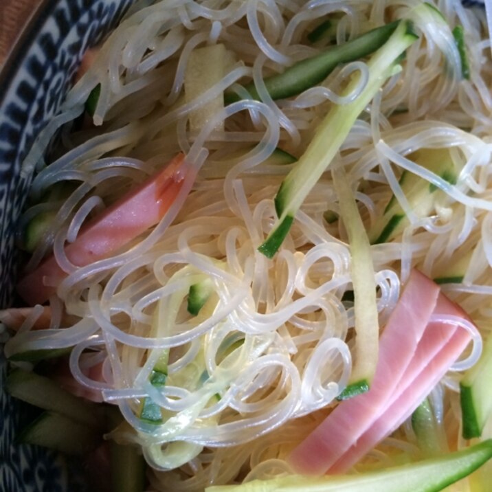 ポン酢で春雨サラダ